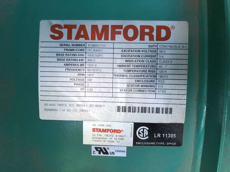 Used Cummins DQCB QSK23-G7 NR2 Diesel Generator, 88 Hrs, EPA Tier 2