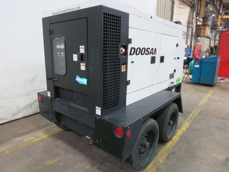 Used Doosan G90 Rental Grade Diesel Generator, 2419 Hrs, EPA Tier 3 Flex