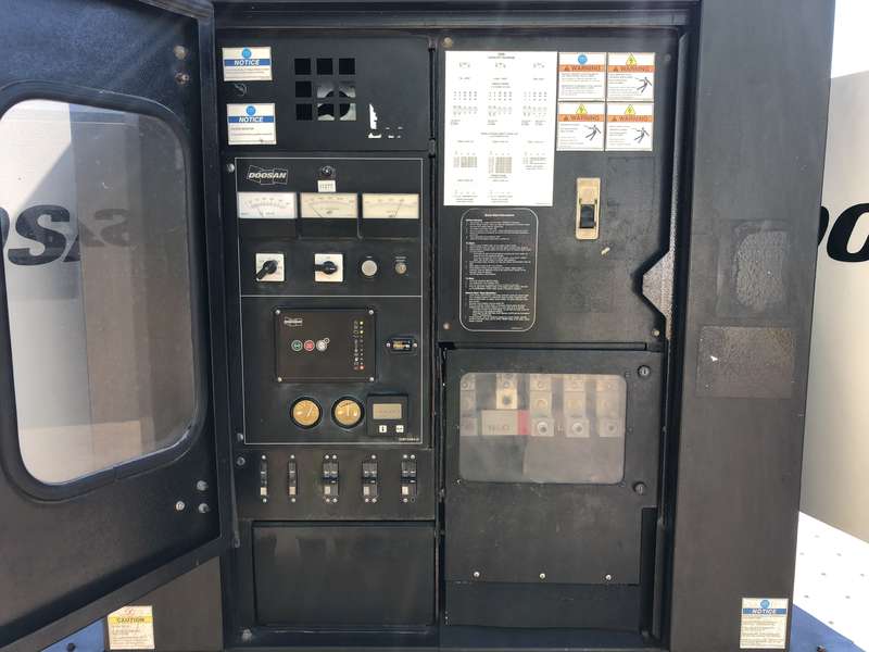 Used Doosan G90 Rental Grade Diesel Generator, 2419 Hrs, EPA Tier 3 Flex