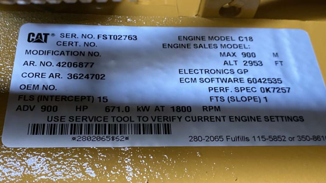 New Caterpillar C18 Diesel Generator 0Hrs EPA Tier2