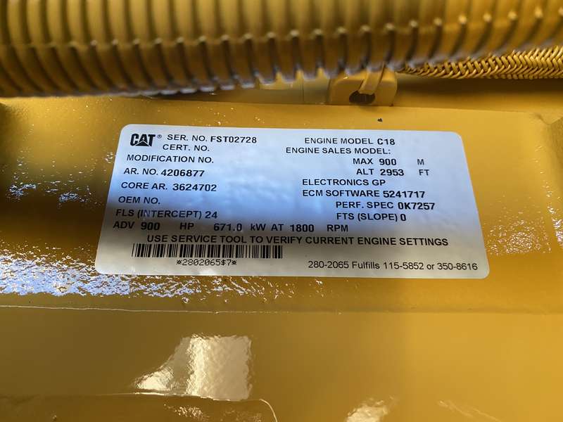 New Caterpillar C18 Diesel Generator 0 Hrs EPA Tier 2