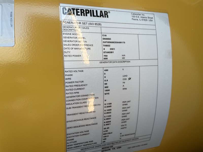New Caterpillar C18 Diesel Generator 0 Hrs EPA Tier 2