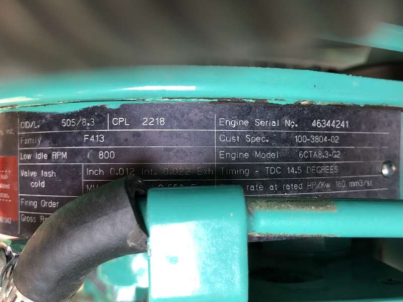 Used Cummins DGFA Diesel Generator, 395 Hrs