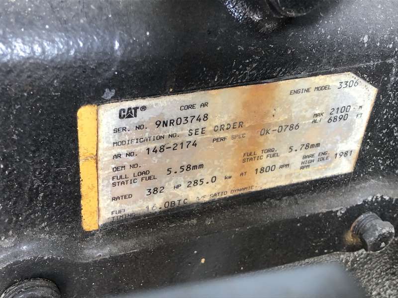 Used Caterpillar 3306B Diesel Generator, 336 Hrs