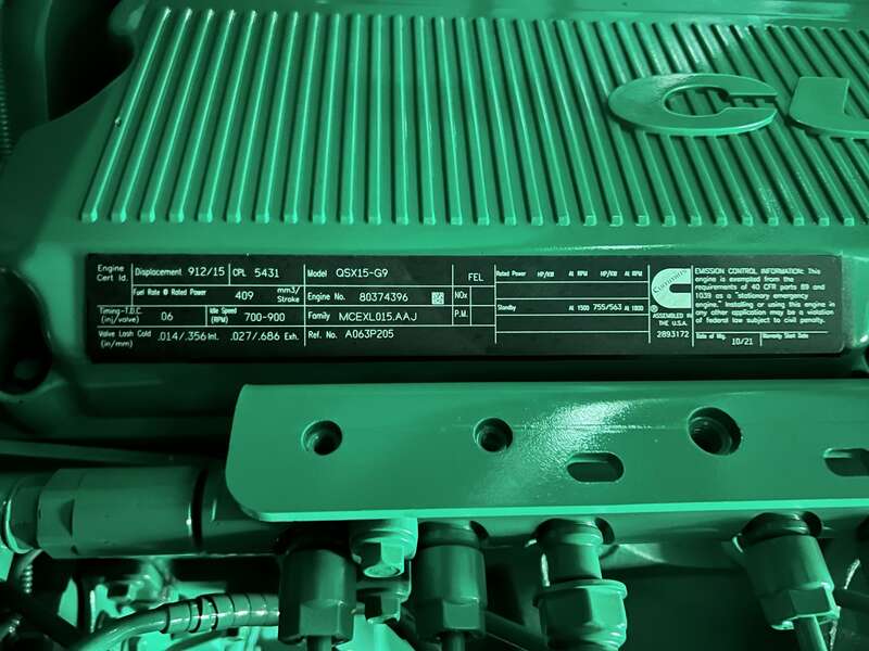New Cummins DFEK QSX15-G9 Diesel Generator EPA Tier 2