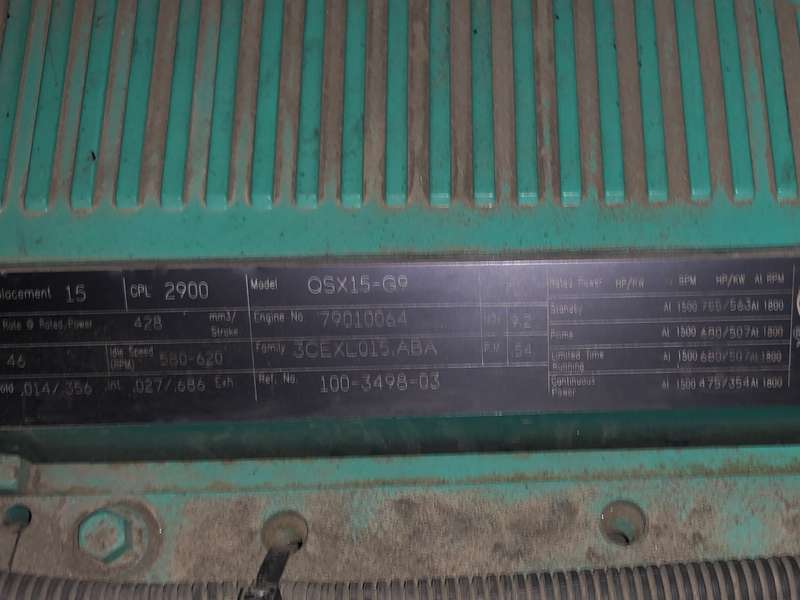 Cummins DFEK QSX15-G9  Diesel Generator, 356 Hrs