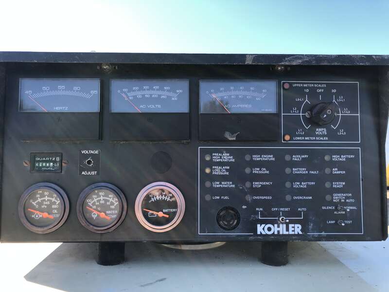 Used Kohler 20ROZJ John Deere 4039D Diesel Generator, 4608 Hrs