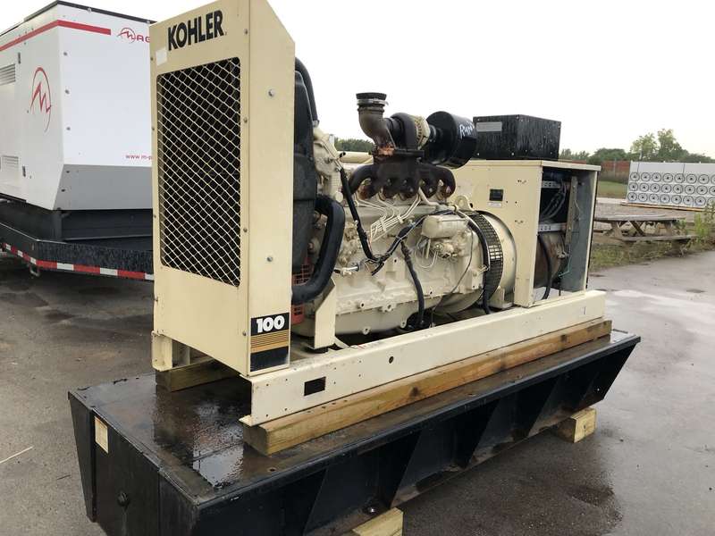 Used Kohler 100ROZJ John Deere 6059TF003 Diesel Generator, 383 Hrs