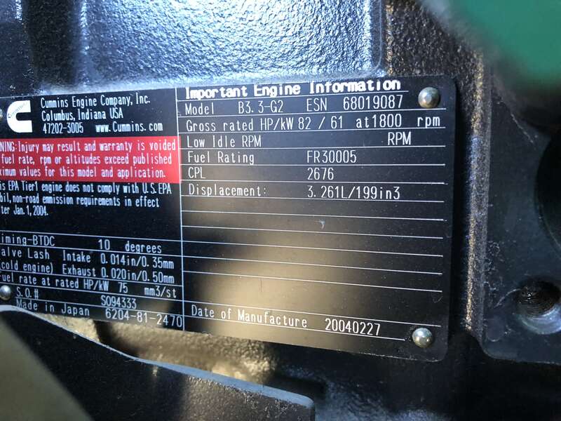Used Cummins DGHE B3.3-G2 Portable Diesel Generator 320 Hrs