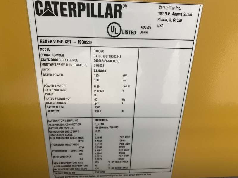 New Caterpillar C4.4 Diesel Generator 0 Hrs EPA Tier 3