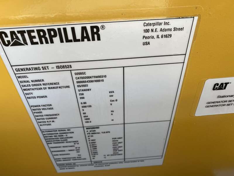 New Caterpillar C7.1 Diesel Generator 0 Hrs EPA Tier 3