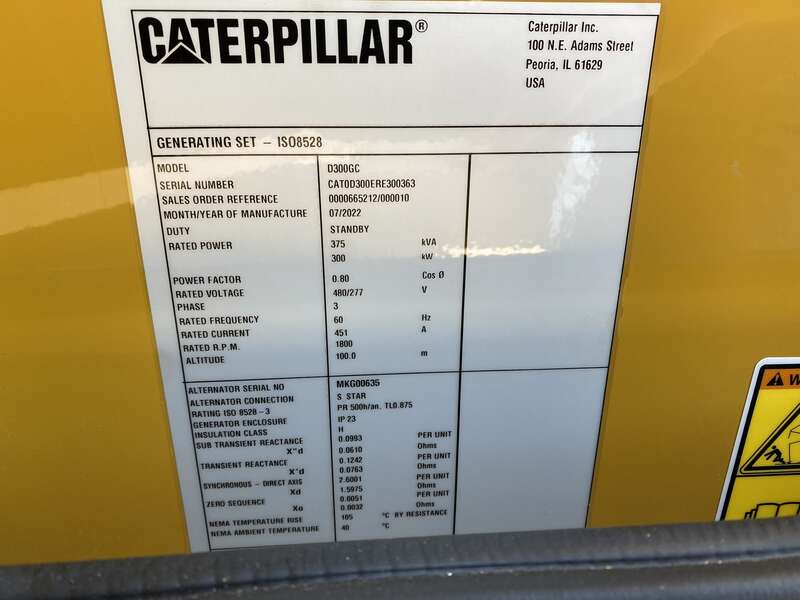 New Caterpillar C9 Diesel Generator 0 Hrs EPA Tier 3