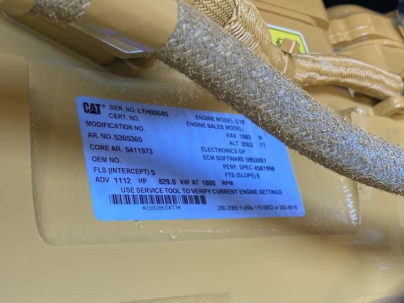 New Caterpillar C18 Diesel Generator 0 Hrs EPA Tier 2  