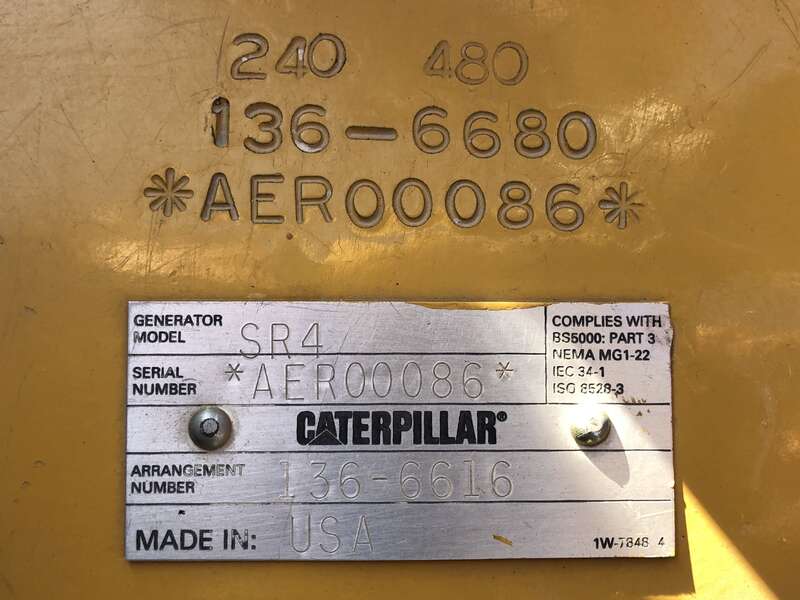 Used Caterpillar 3412 Diesel Generator, 292 Hrs