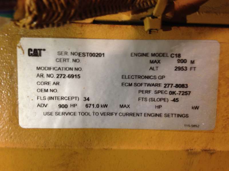 Used Caterpillar C18 Diesel Generator 160 Hrs EPA Tier 2