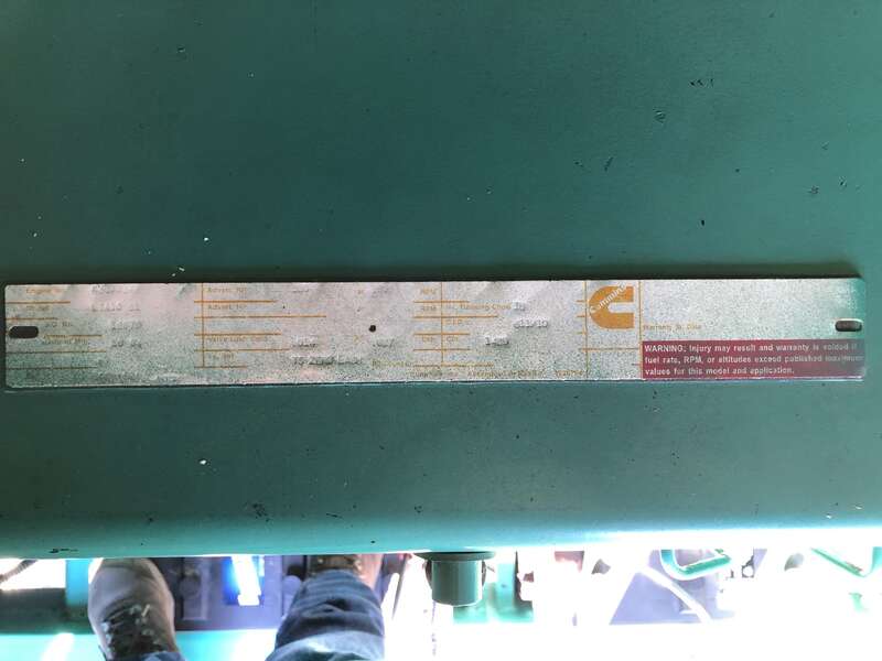 Used Cummins DFAC LTA10-G1 Diesel Generator, 541 Hrs