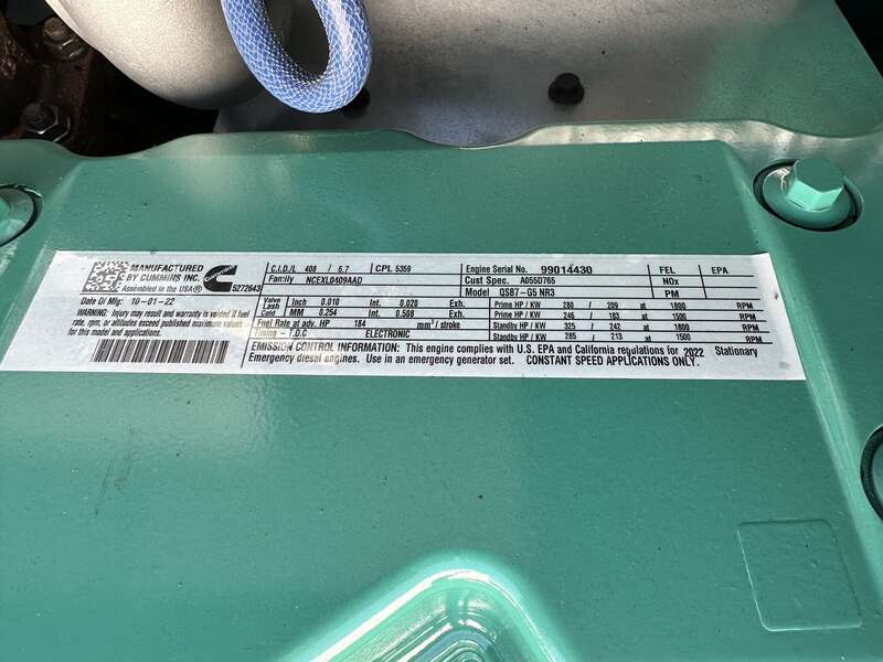 New Cummins C150D6D QSB7-G5 NR3 Diesel Generator, EPA Tier 3