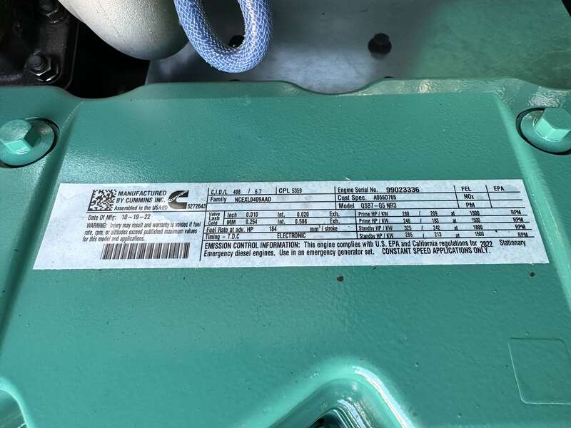 New Cummins C150D6D QSB7-G5 NR3 Diesel Generator, EPA Tier 3