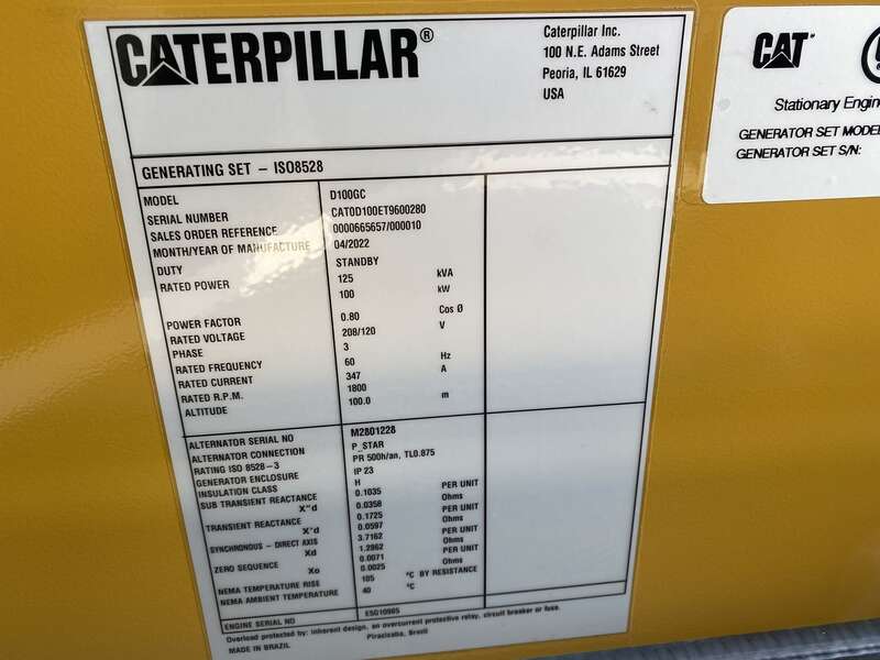 New Caterpillar C4.4 Diesel Generator 0 Hrs EPA Tier 3