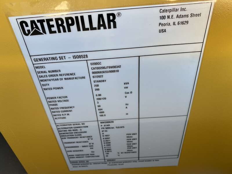 New Caterpillar C7.1 Diesel Generator 0 Hrs EPA Tier 3