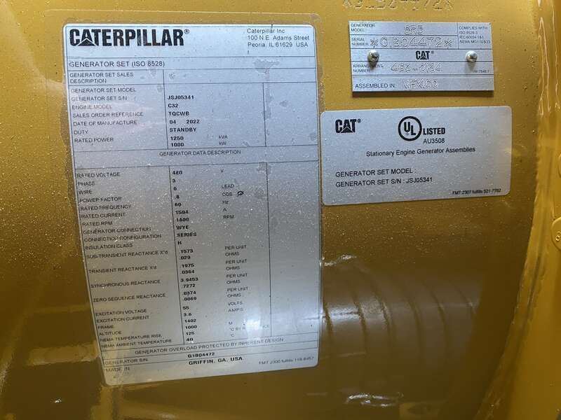 New Caterpillar C32 Diesel Generator 0 Hrs EPA Tier 2  