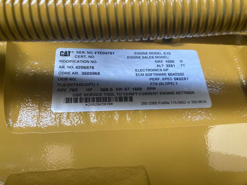 New Caterpillar C15 Diesel Generator 0 Hrs EPA Tier 2