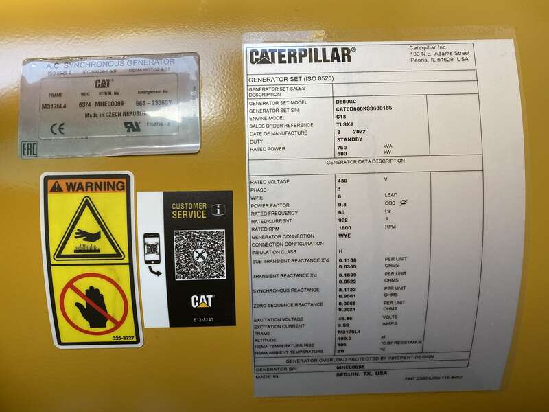 New Caterpillar C18 Diesel Generator 0 Hrs EPA Tier 2