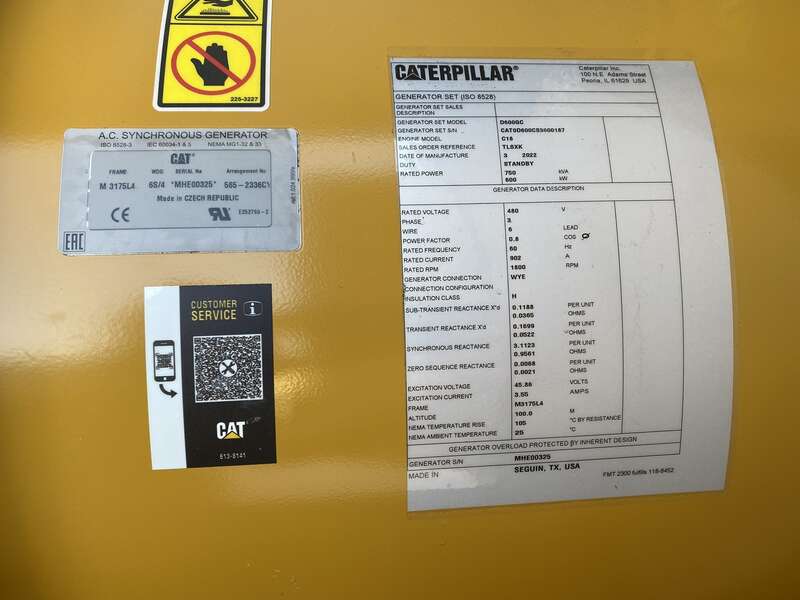 New Caterpillar C18 Diesel Generator 0 Hrs EPA Tier 2
