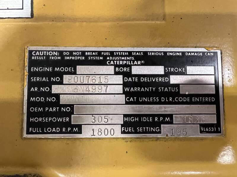 Used Caterpillar 3406 Diesel Generator, 621 hrs