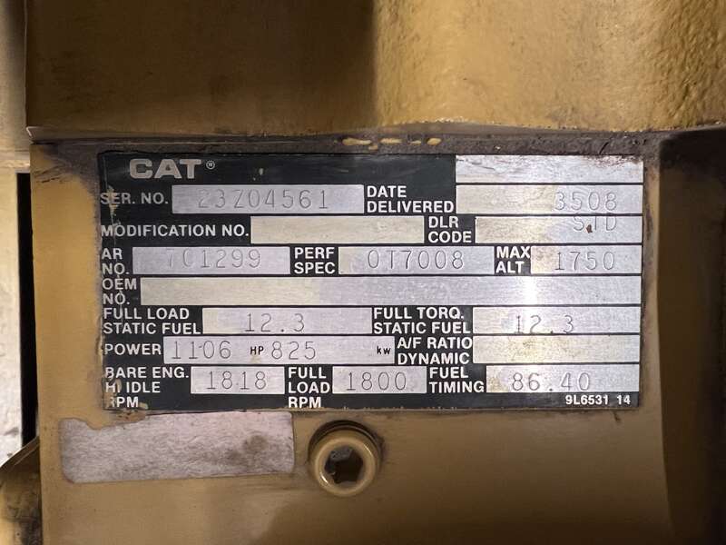 Used Caterpillar 3508 Diesel Generator, 454 Hrs ***ETA Apr 2022**