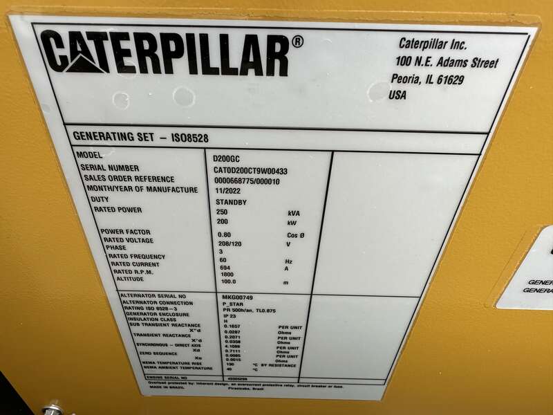New Caterpillar C7.1 Diesel Generator 0 Hrs EPA Tier 3