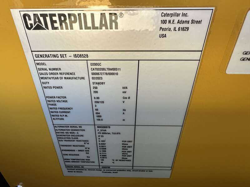 New Caterpillar C7.1 Diesel Generator 0 Hrs EPA Tier 3