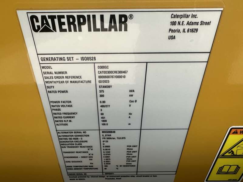 New Caterpillar C9 Diesel Generator 0 Hrs EPA Tier 3