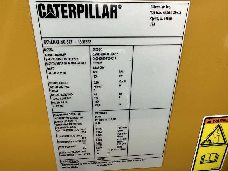 New Caterpillar C15 Diesel Generator 0 Hrs EPA Tier 2