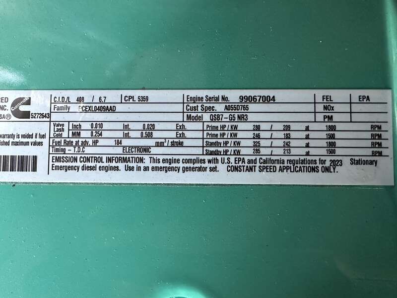 New Cummins C150D6D QSB7-G5 NR3 Diesel Generator, EPA Tier 3
