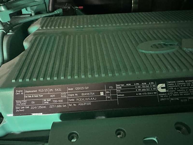 New Cummins DFEK QSX15-G9 Diesel Generator EPA Tier 2