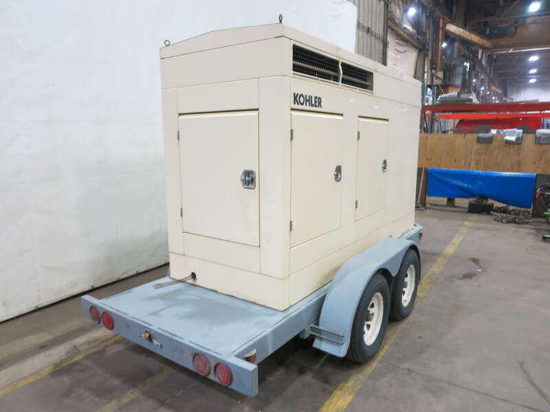 Used Kohler 50ROZJ61 Portable Diesel Generator, 754 Hrs, Single Phase