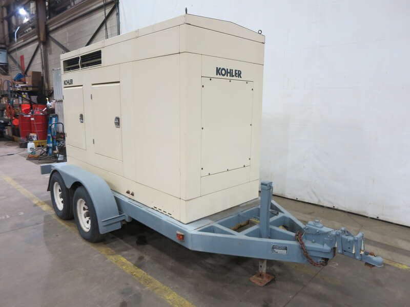 Used Kohler 50ROZJ61 Portable Diesel Generator, 754 Hrs, Single Phase