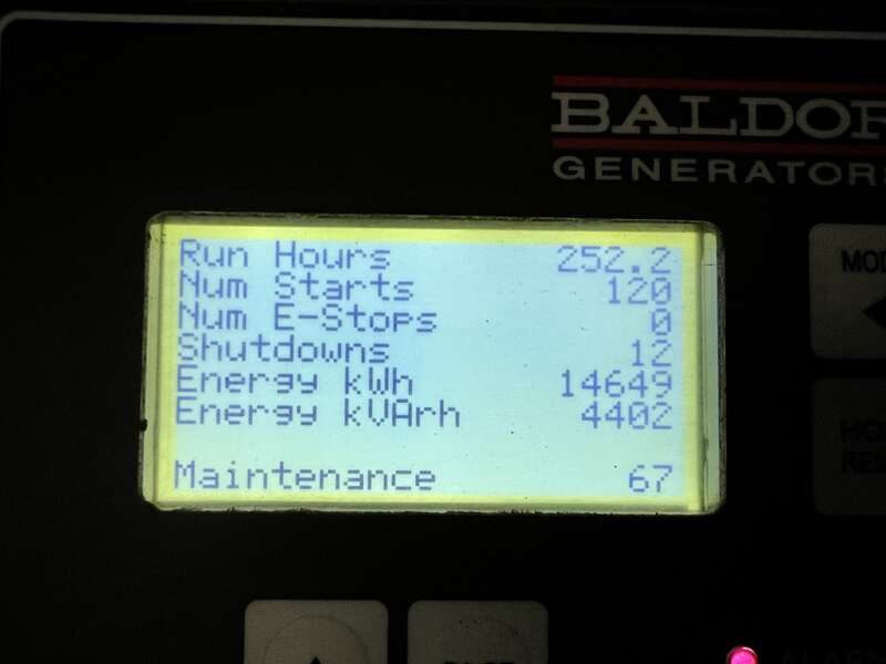 Used Baldor IDLC180-3J John Deere 6068HFG85 Generator, 253 Hrs, EPA Tier 3