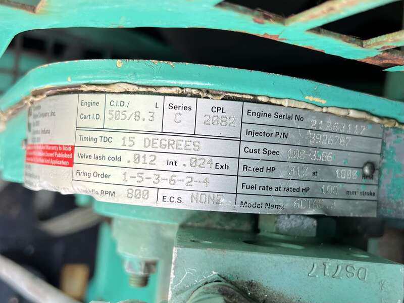 Used Cummins DGFC 6CTA8.3 Diesel Generator, 467 Hours
