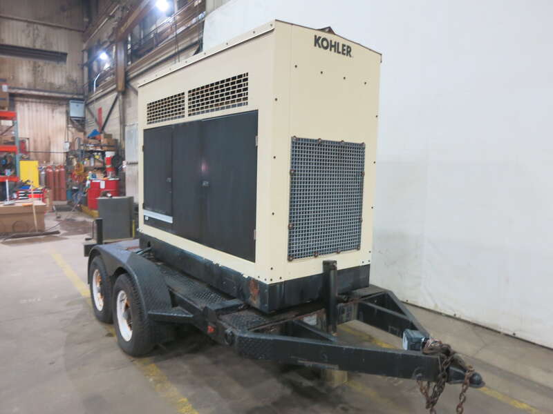Used Kohler 80ROZJC John Deere 4045HF275 Diesel Generator, 667 Hrs
