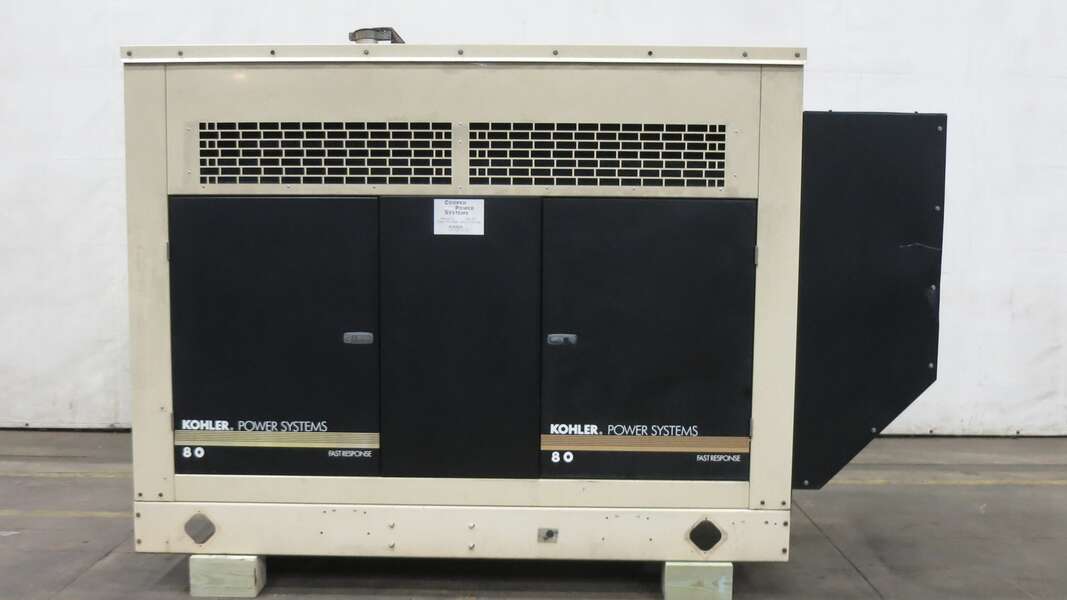 Used Kohler 80RZG Natural Gas/Propane Generator, 959 Hrs Single Phase