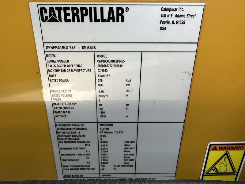 New Caterpillar C9 Diesel Generator 0 Hrs EPA Tier 3