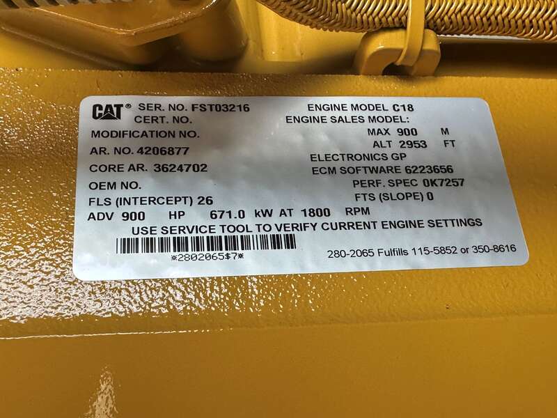 New Caterpillar C18 Diesel Generator 0 Hrs EPA Tier 2