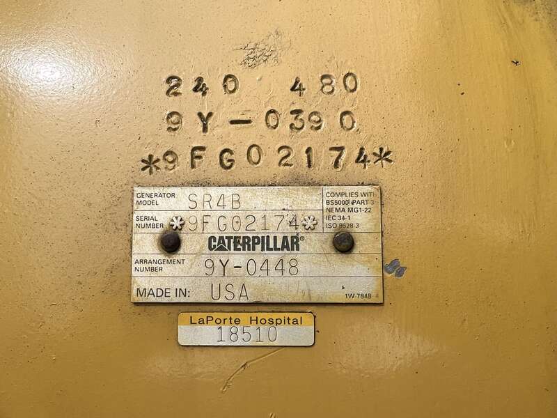 Used Caterpillar 3412 Diesel Generator, 1643 Hrs