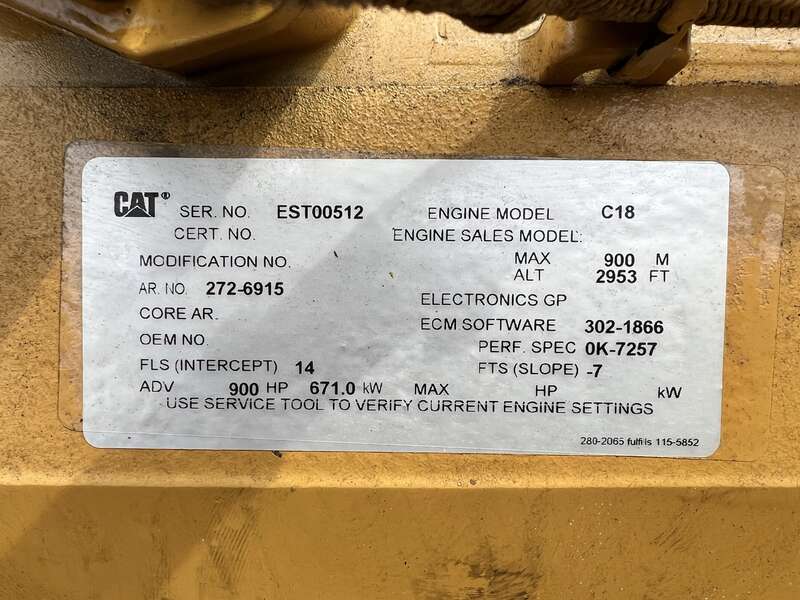 Used Caterpillar C18 Diesel Generator 1573 Hrs EPA Tier 2