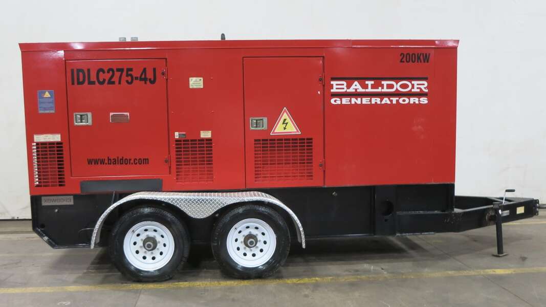 Used Baldor TS250T Rental Grade Diesel Generator, 14093 Hrs, EPA Tier 3