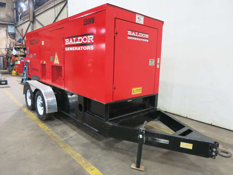 Used Baldor TS250T Rental Grade Diesel Generator, 14093 Hrs, EPA Tier 3