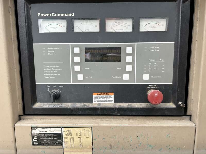 Used Cummins DFCE NTA855-G5 Diesel Generator, 295 Hrs