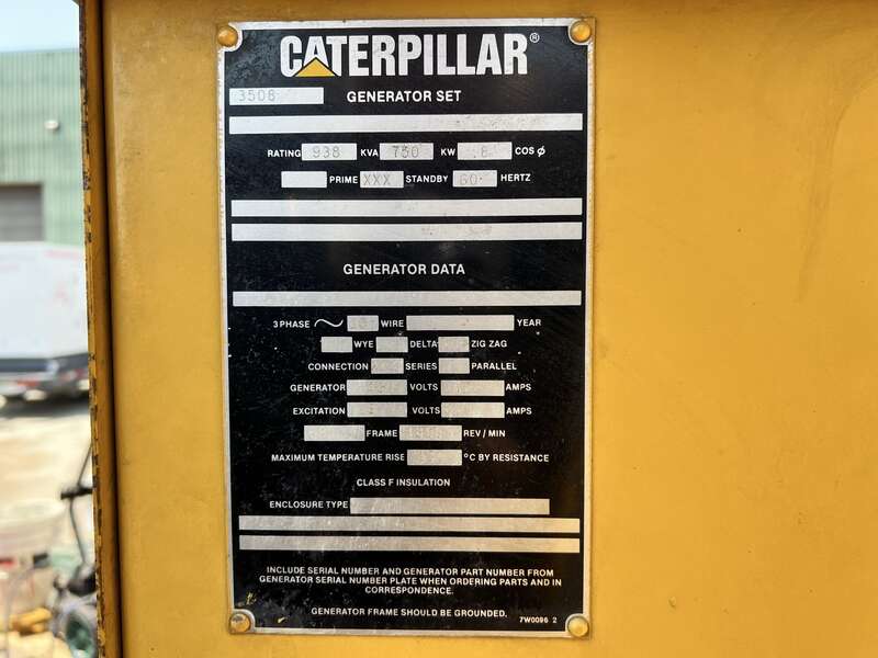 Used Caterpillar 3508 Diesel Generator, 368 Hrs